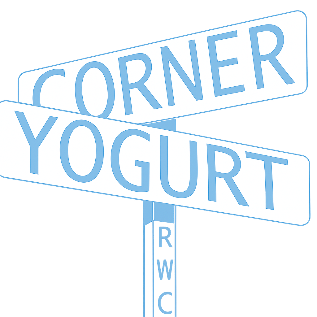 Corner Yogurt street sign